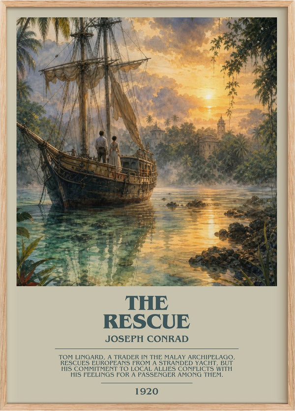 The Rescue Bookish Wall Art by Joseph Conrad