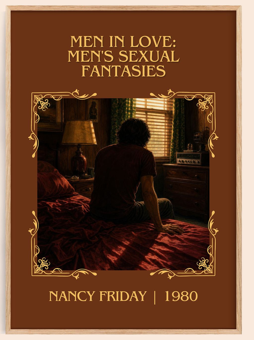 Men in Love: Men's Sexual Fantasies Classic Book Art Print by Nancy Friday – book poster