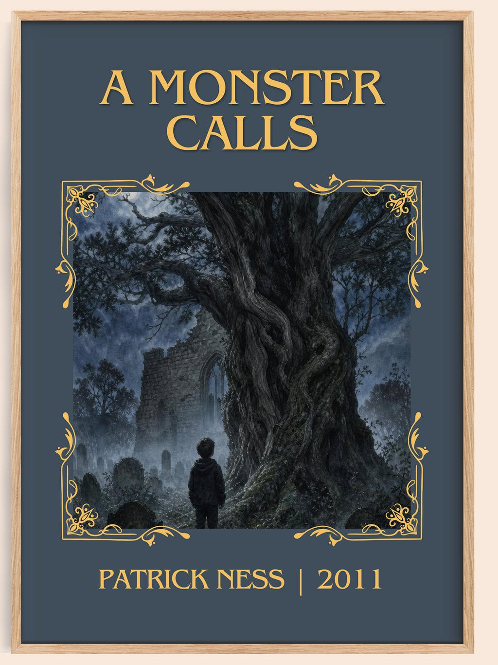 A Monster Calls Classic Book Art Print by Patrick Ness – book poster