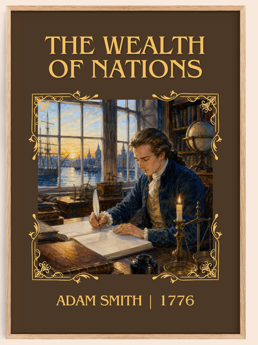 The Wealth of Nations Classic Book Art Print by Adam Smith – book poster