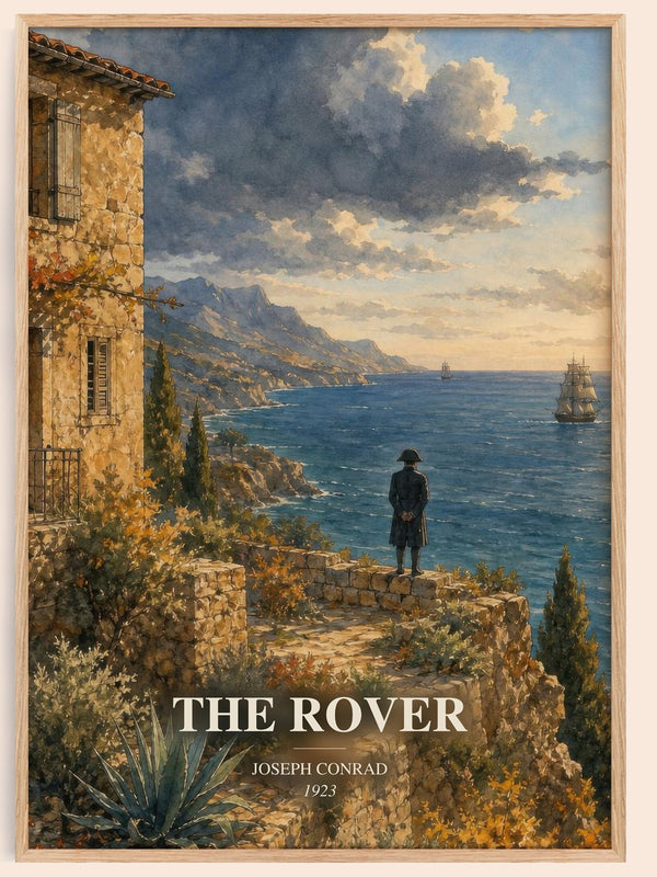 The Rover watercolour book poster by Joseph Conrad – framed literary art print
