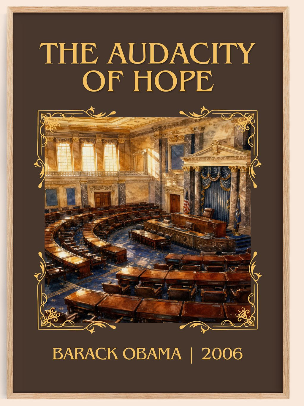 The Audacity of Hope Classic Book Art Print by Barack Obama – book poster