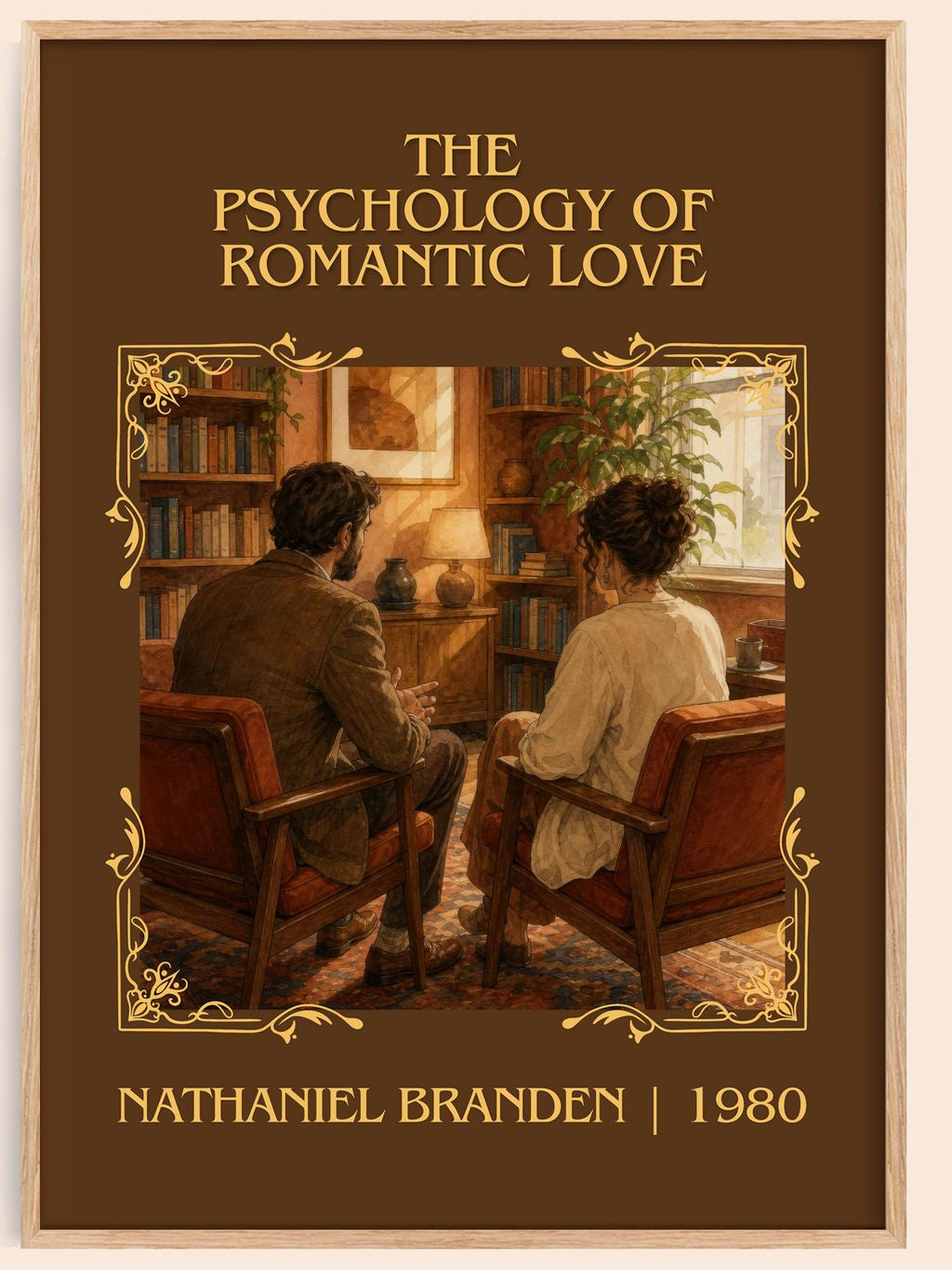 psychology of romantic love Classic Book Art Print by N. Branden – book poster