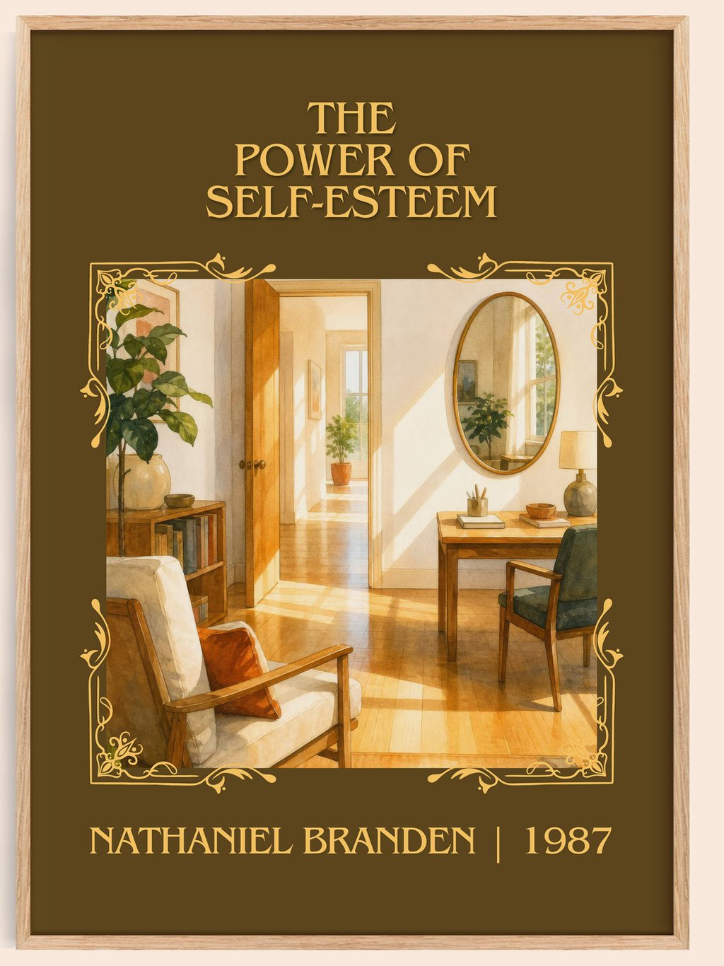 The power of self-esteem Classic Book Art Print by Nathaniel Branden – book poster