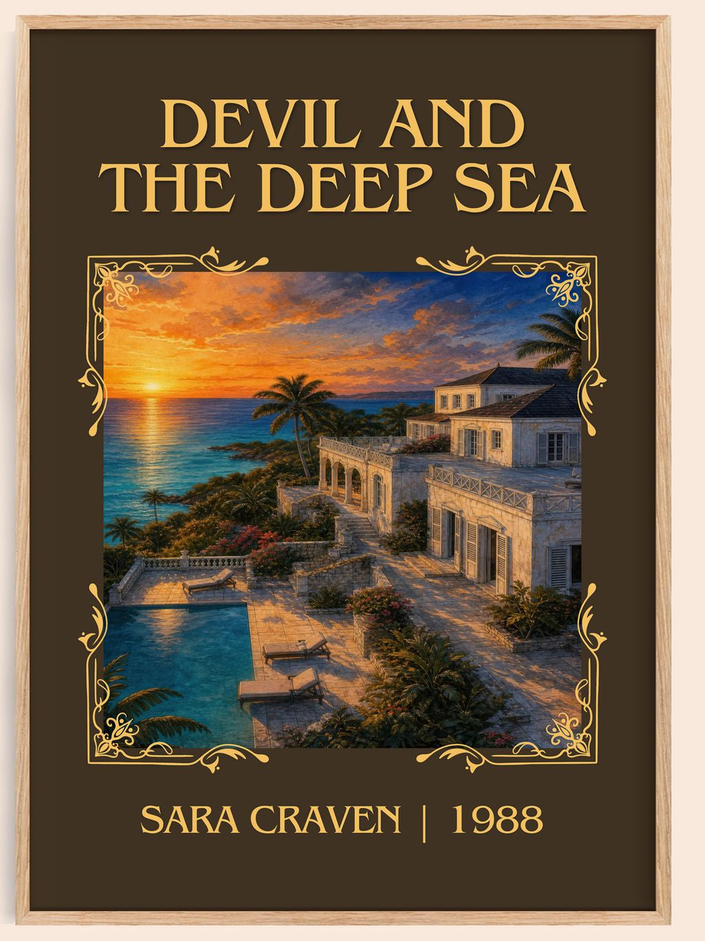 Devil and the Deep Sea Classic Book Art Print by Sara Craven – book poster