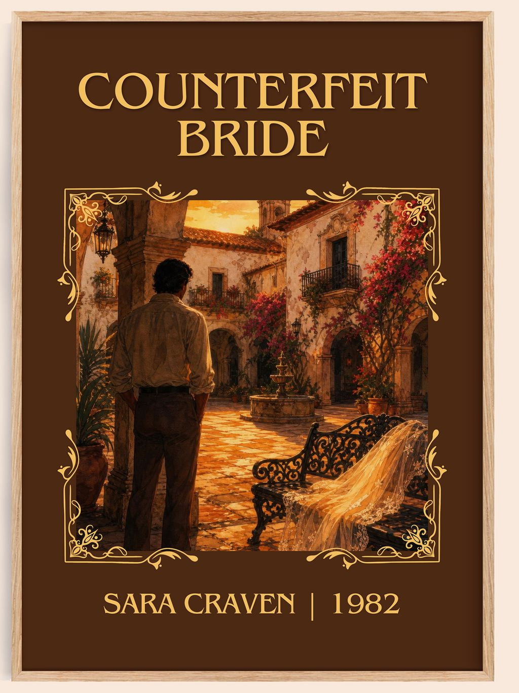 Counterfeit Bride Classic Book Art Print by Sara Craven – book poster