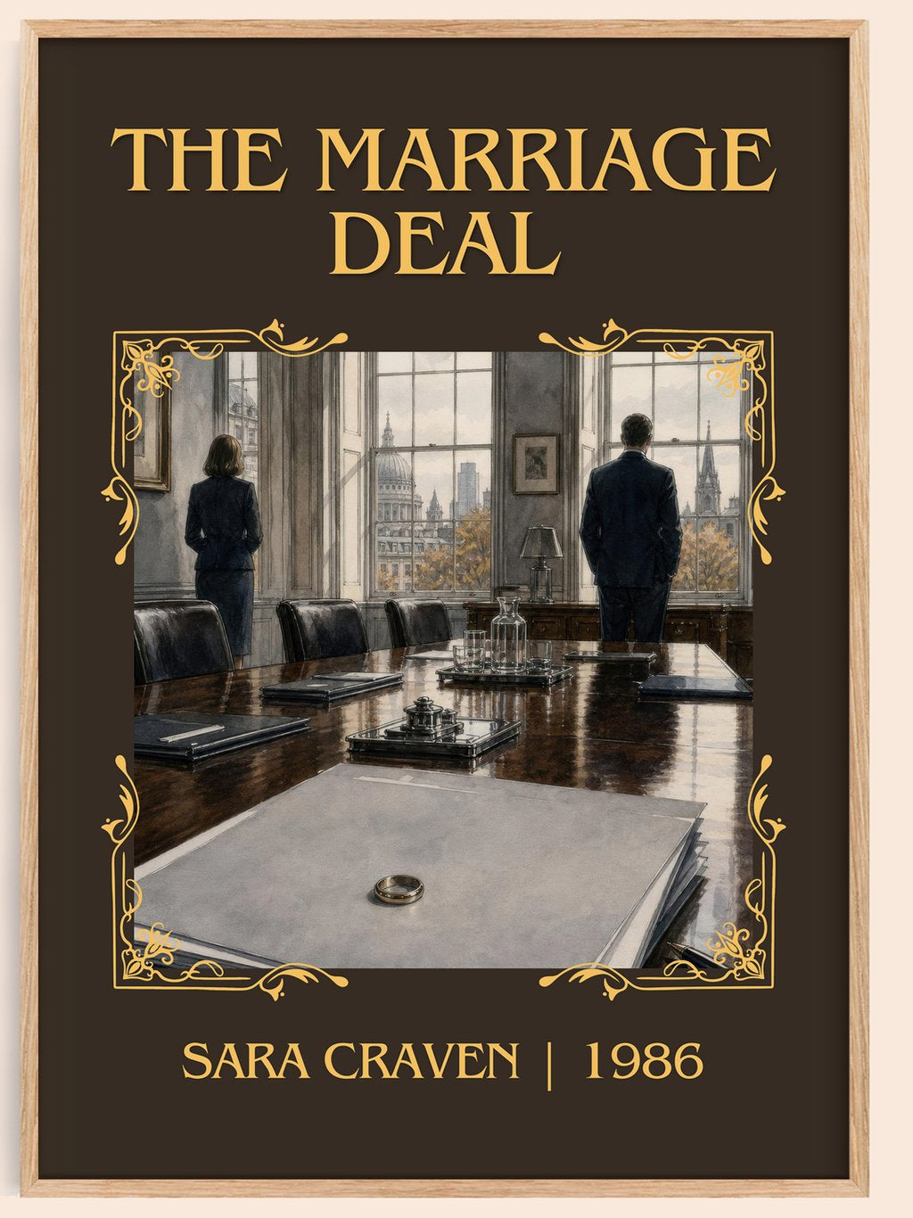 The Marriage Deal Classic Book Art Print by Sara Craven – book poster