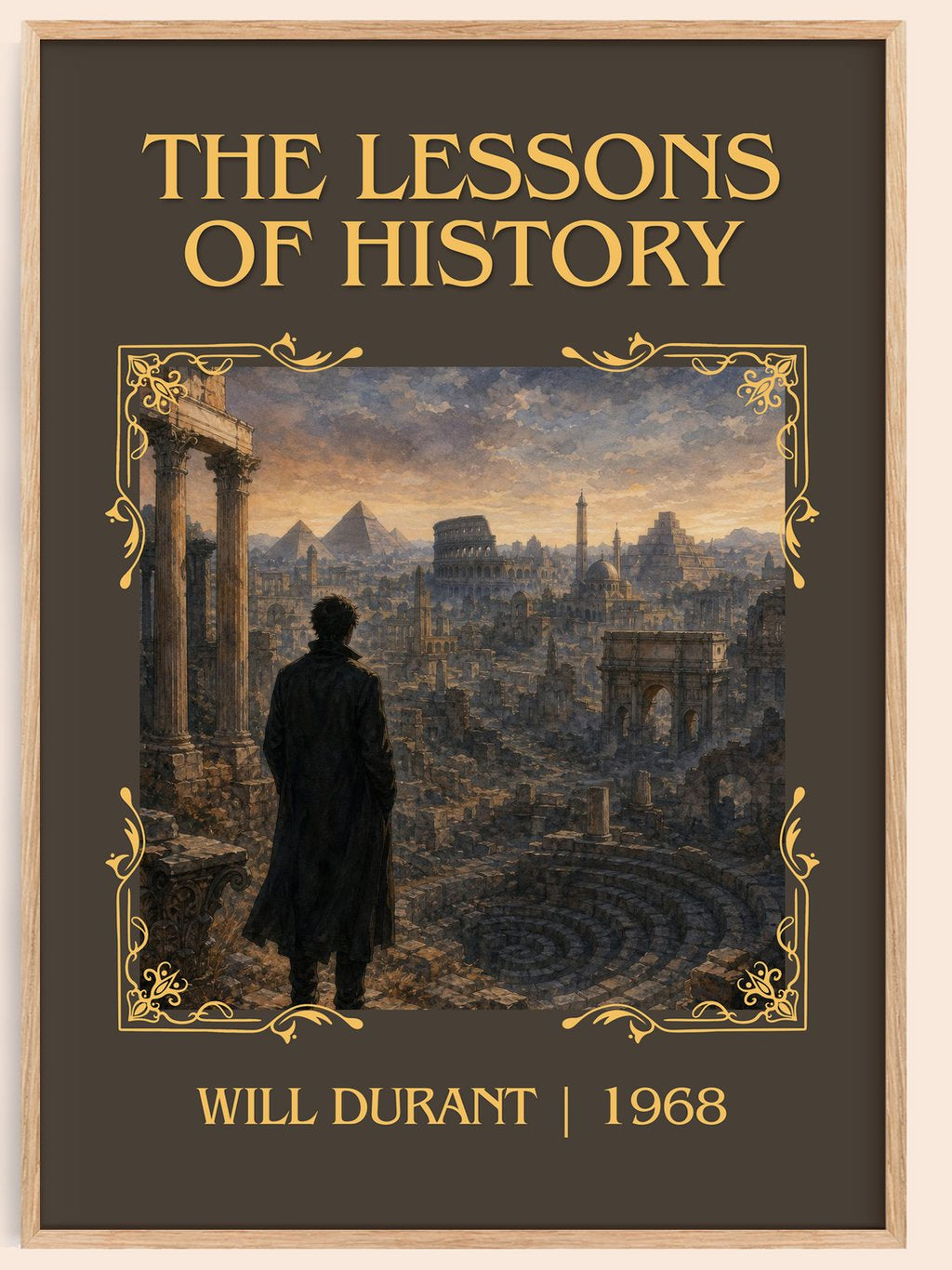The Lessons of History Classic Book Art Print by Will Durant – book poster