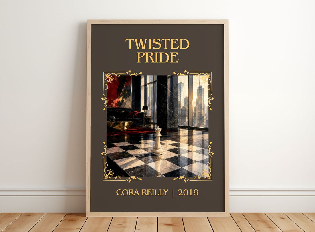 Twisted Pride Classic Book Art Print by Cora Reilly – framed print leaning on a wooden floor