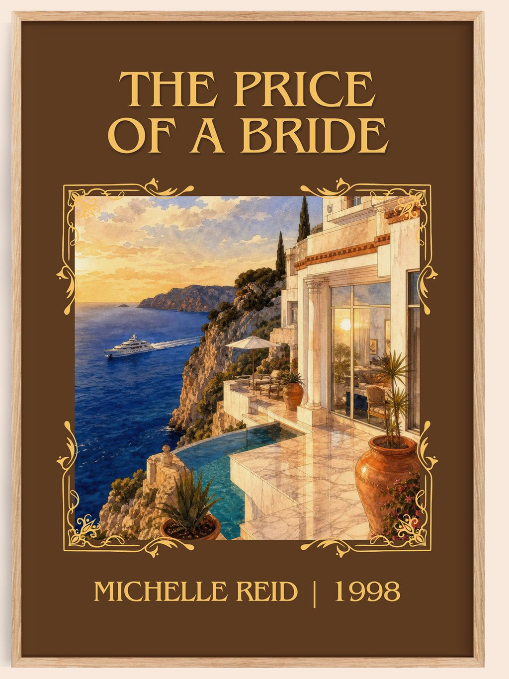 The Price of a Bride Classic Book Art Print by Michelle Reid – book poster