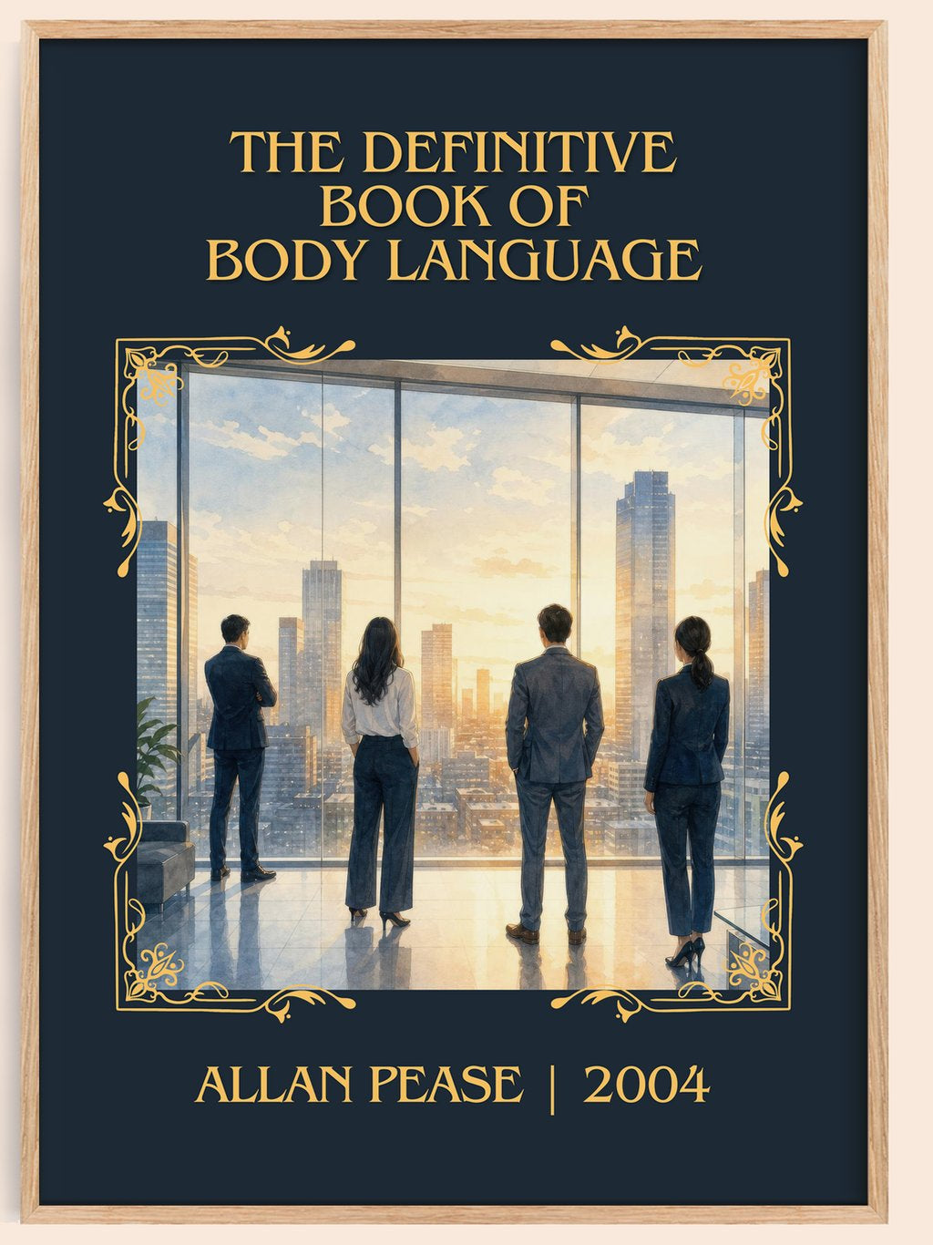 Definitive Book of Body Language Classic Book Art Print by Allan Pease – book poster