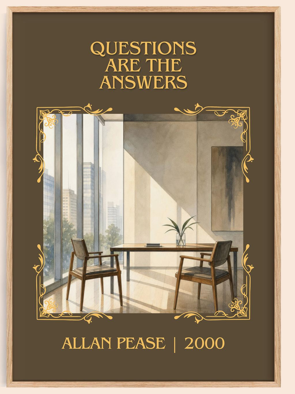Questions Are the Answers Classic Book Art Print by Allan Pease – book poster