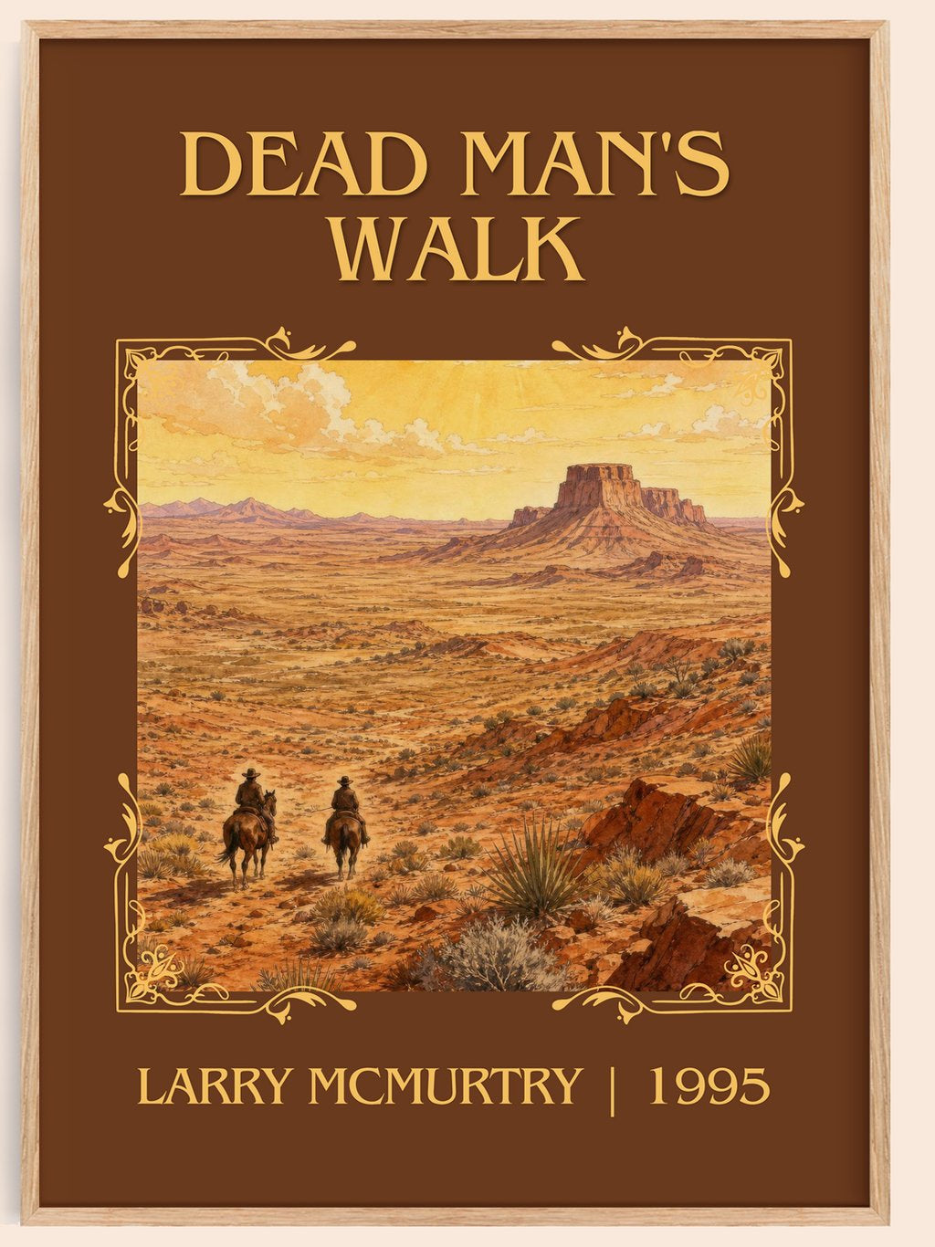 Dead Man's Walk Classic Book Art Print by Larry McMurtry – book poster