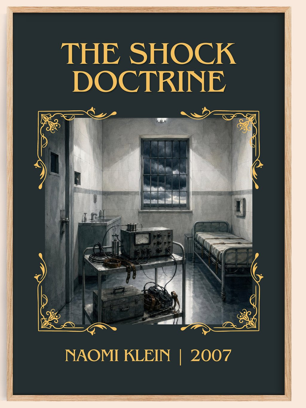 The Shock Doctrine Classic Book Art Print by Naomi Klein – book poster