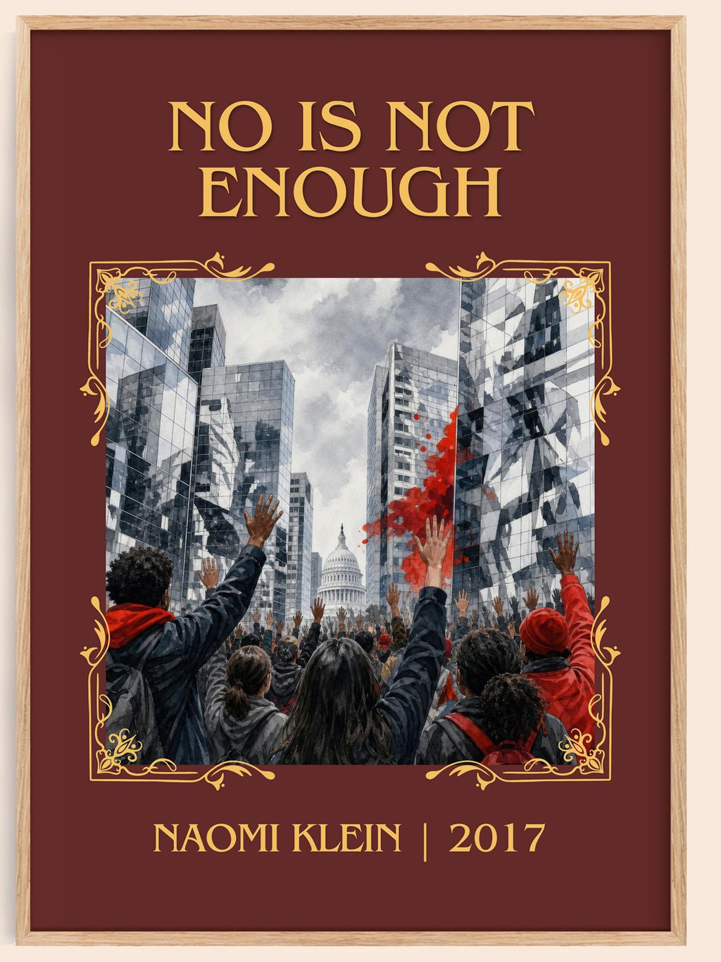 No Is Not Enough Classic Book Art Print by Naomi Klein – book poster