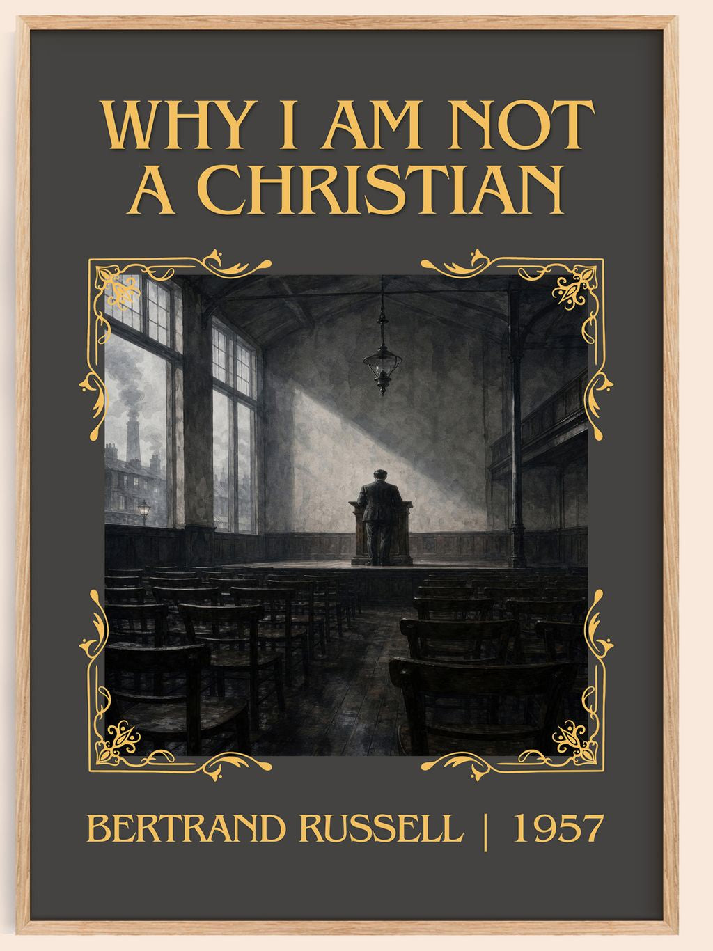 Why I am not a Christian Classic Book Art Print by Bertrand Russell – book poster