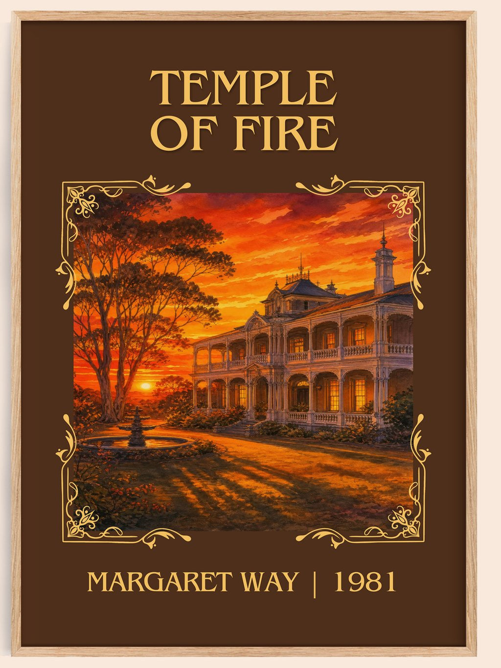 Temple of Fire Classic Book Art Print by Margaret Way – book poster