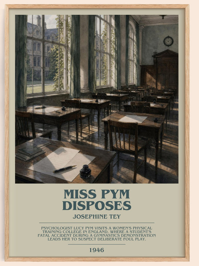 Miss Pym Disposes Bookish Wall Art by Josephine Tey