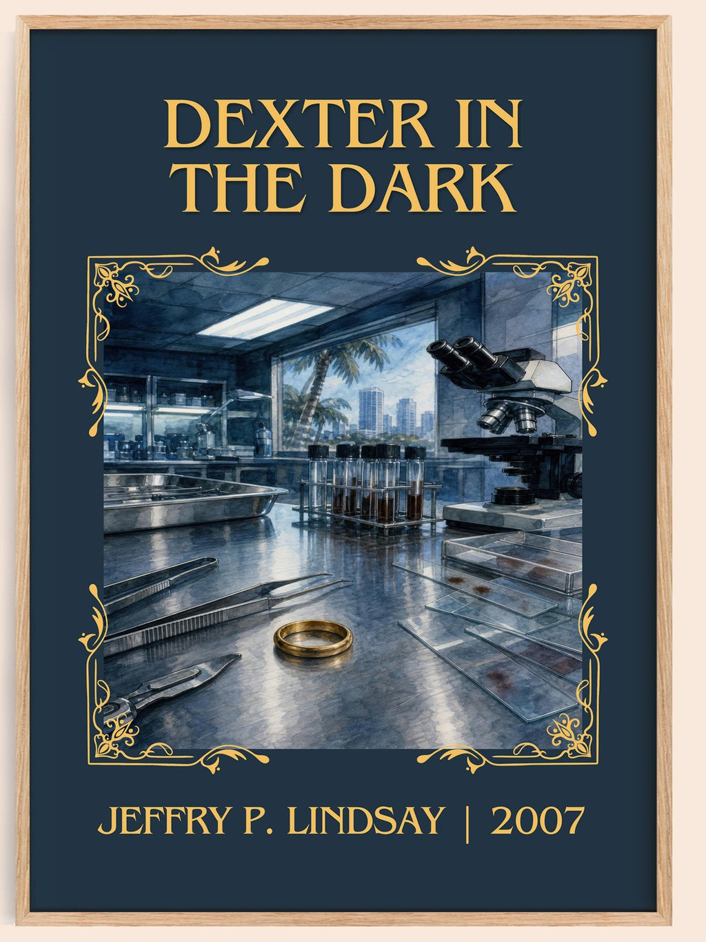 Dexter in the dark Classic Book Art Print by Jeffry P. Lindsay – book poster