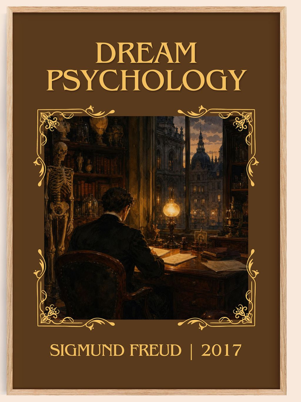 Dream Psychology Classic Book Art Print by Sigmund Freud – book poster