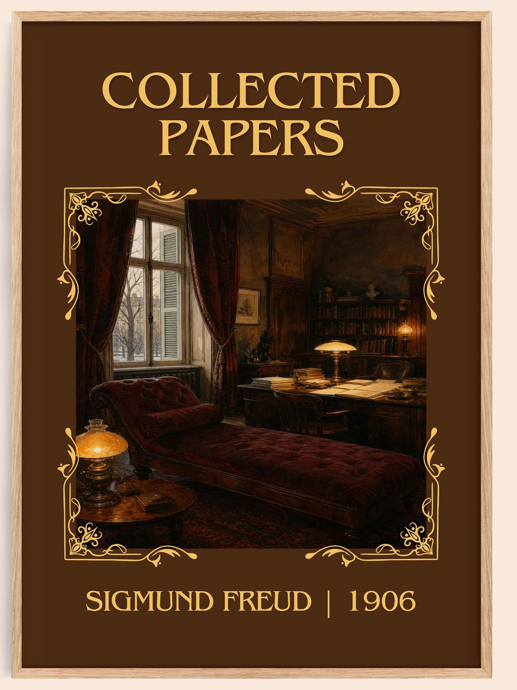 Collected papers Classic Book Art Print by Sigmund Freud – book poster