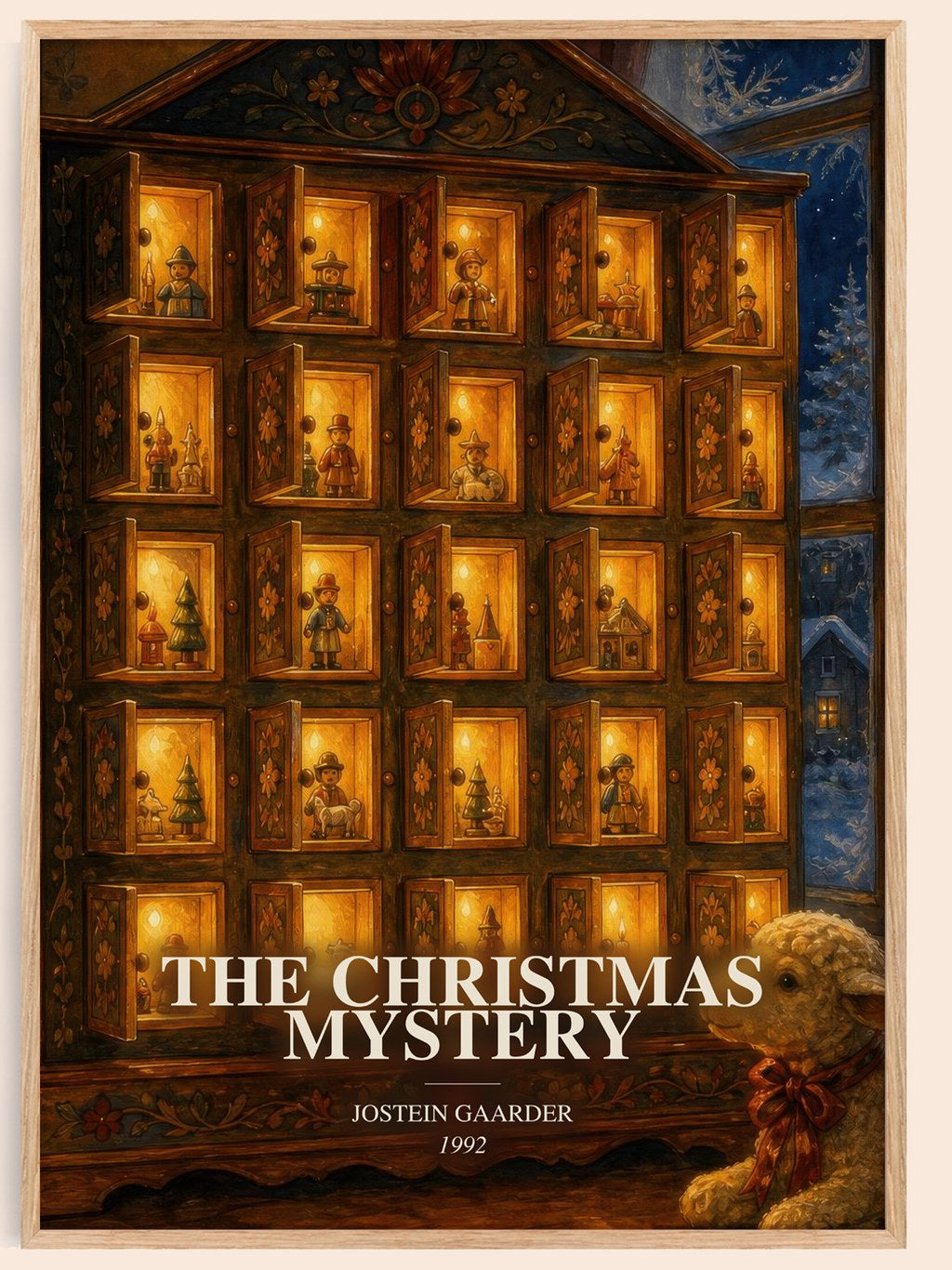 The Christmas Mystery watercolour book poster by Jostein Gaarder – framed literary art print