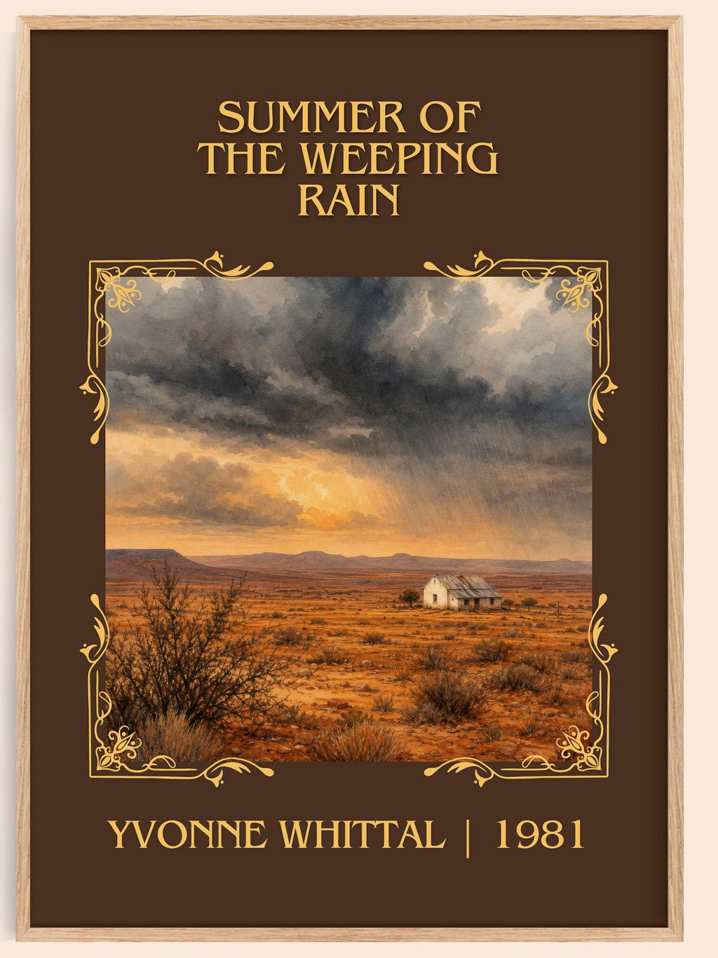 Summer of the Weeping Rain Classic Book Art Print by Yvonne Whittal – book poster