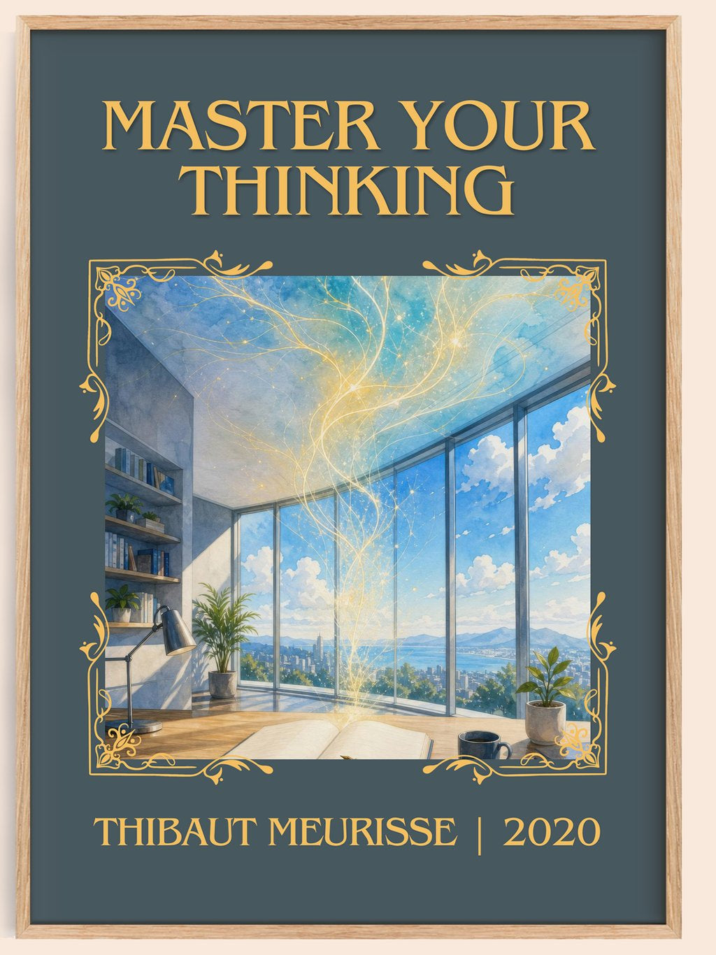 Master Your Thinking Classic Book Art Print by Thibaut Meurisse – book poster