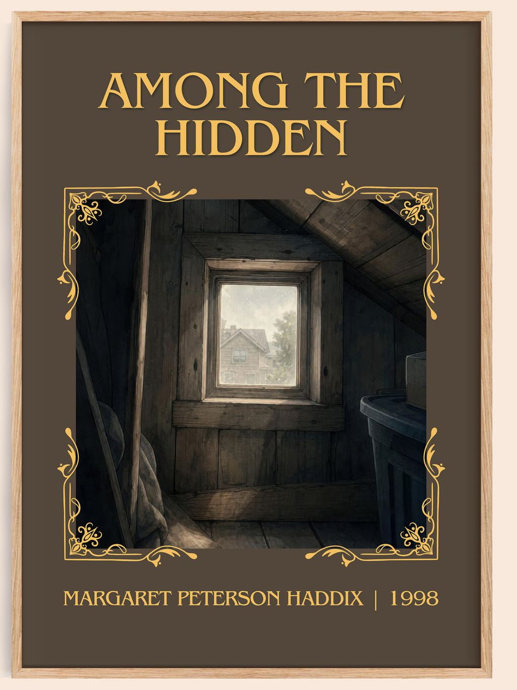 Among the Hidden Classic Book Art Print by Margaret Peterson Haddix – book poster