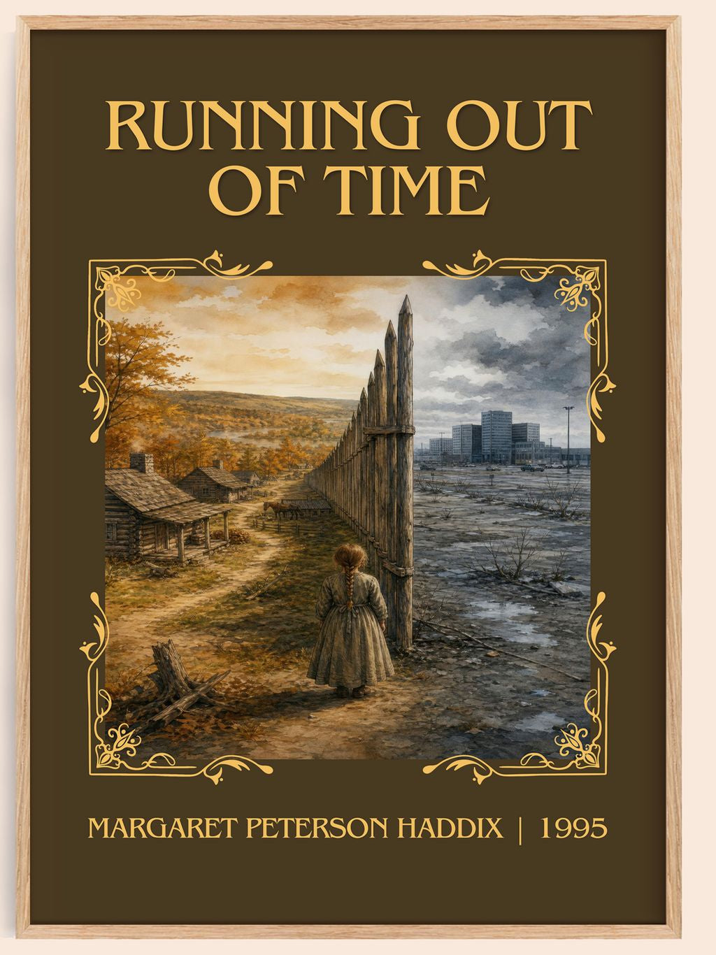 Running Out of Time Classic Book Art Print by Margaret Peterson Haddix – book poster