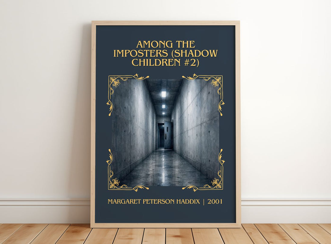 Among the Imposters (Shadow Children #2) Classic Book Art Print by Margaret Peterson Haddix – framed print leaning on a wooden floor