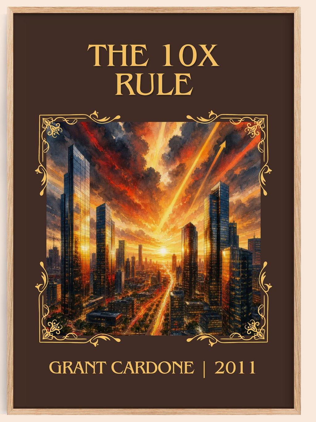 The 10x rule Classic Book Art Print by Grant Cardone – book poster