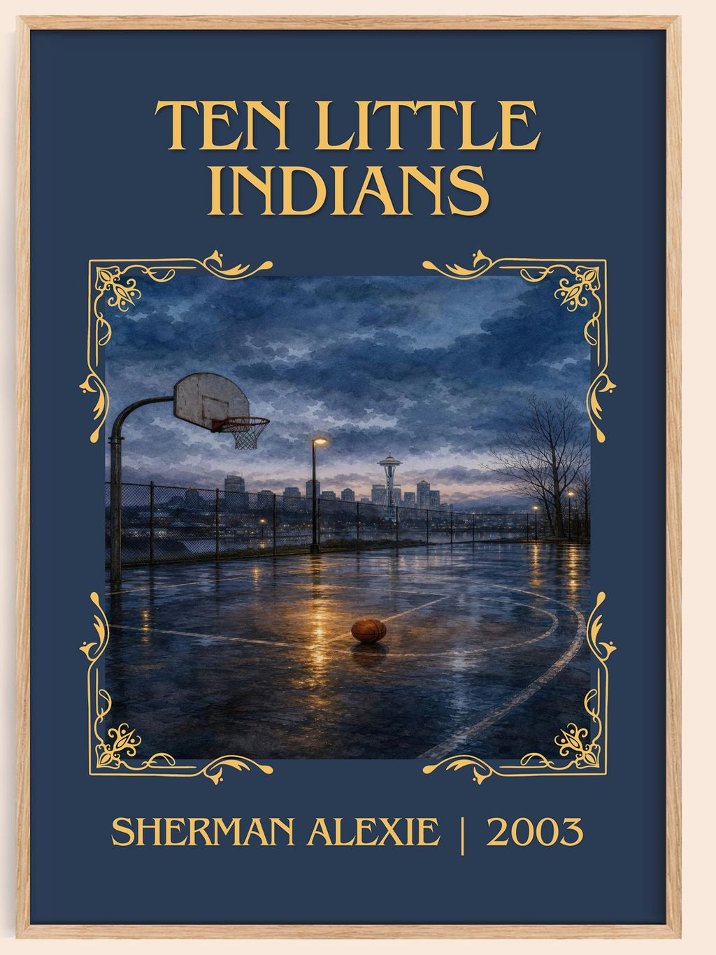 Ten Little Indians Classic Book Art Print by Sherman Alexie – book poster