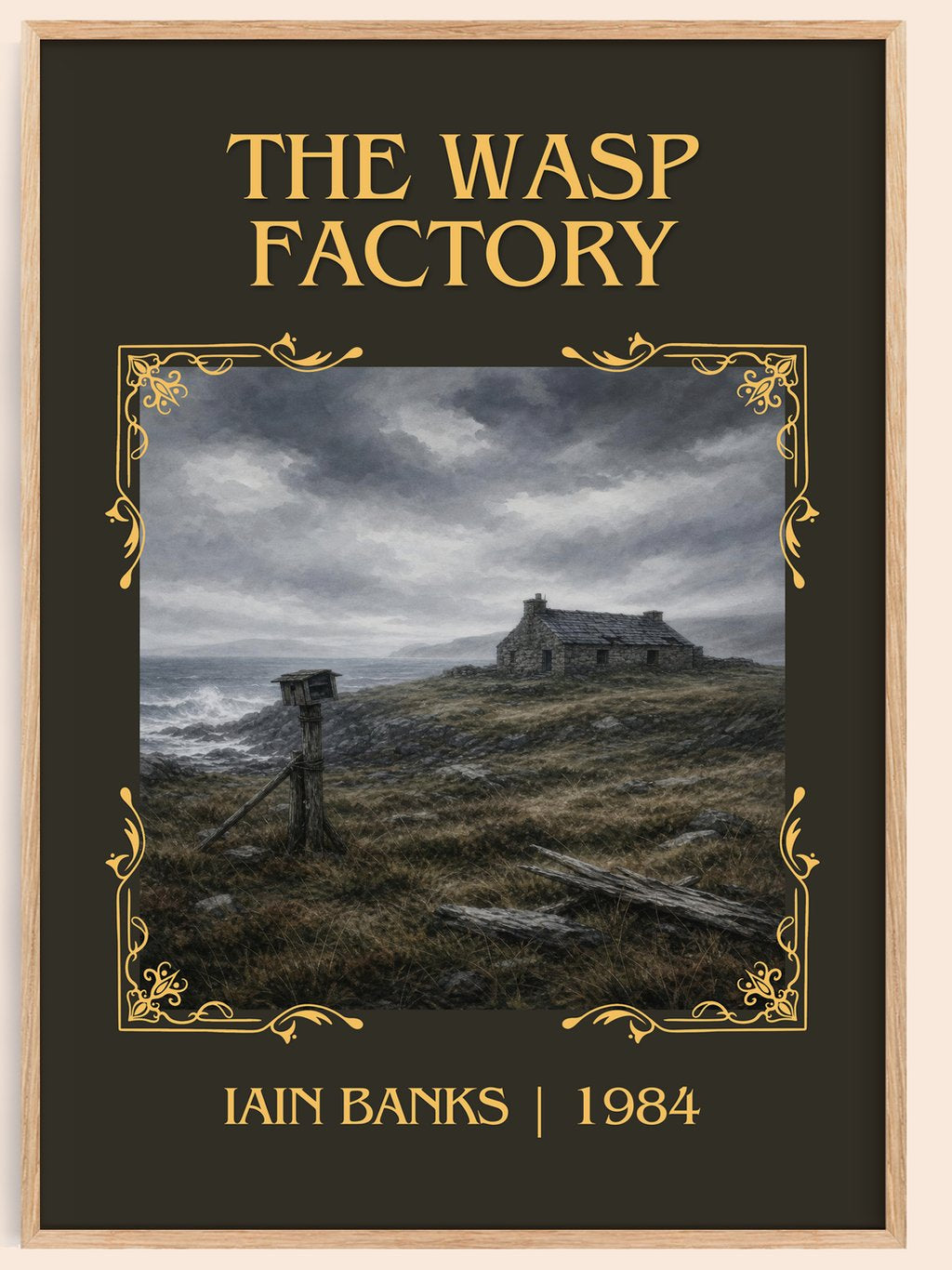 The Wasp Factory Classic Book Art Print by Iain Banks – book poster