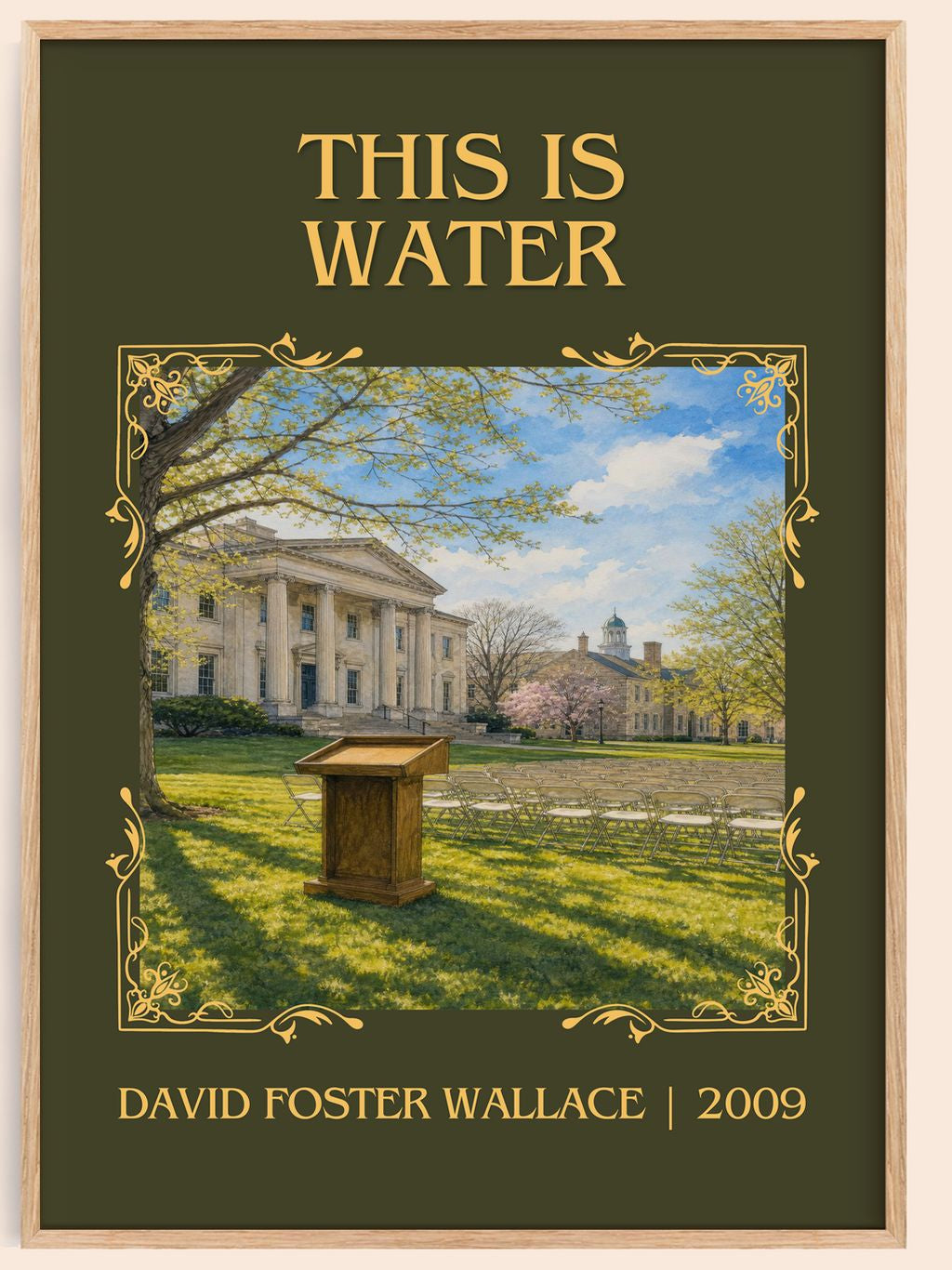 This is water Classic Book Art Print by David Foster Wallace – book poster