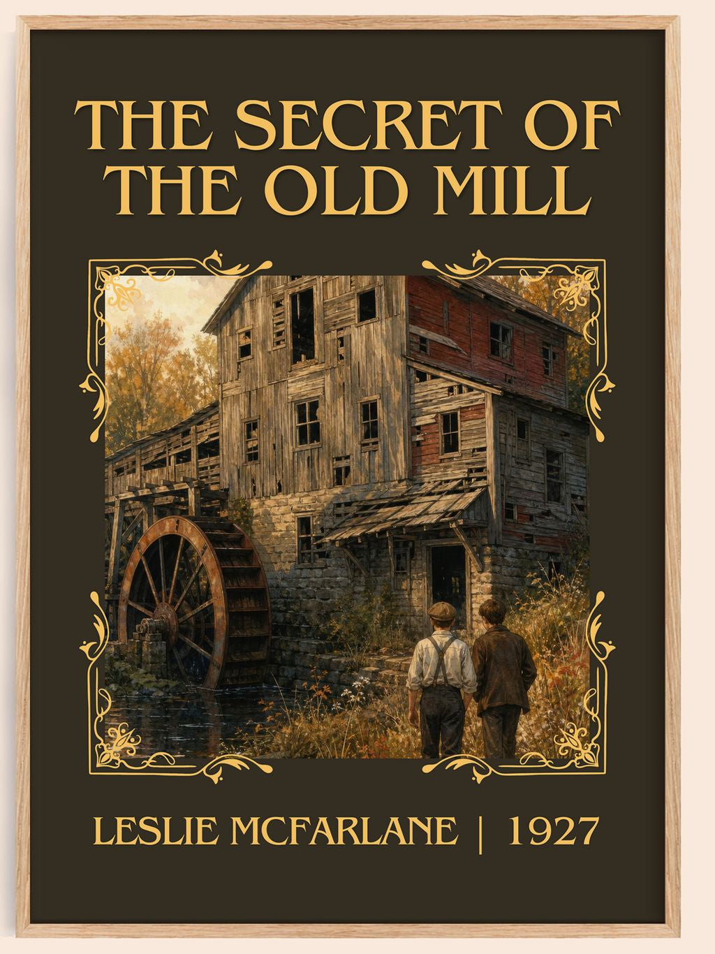 The secret of the old mill Classic Book Art Print by Leslie McFarlane – book poster