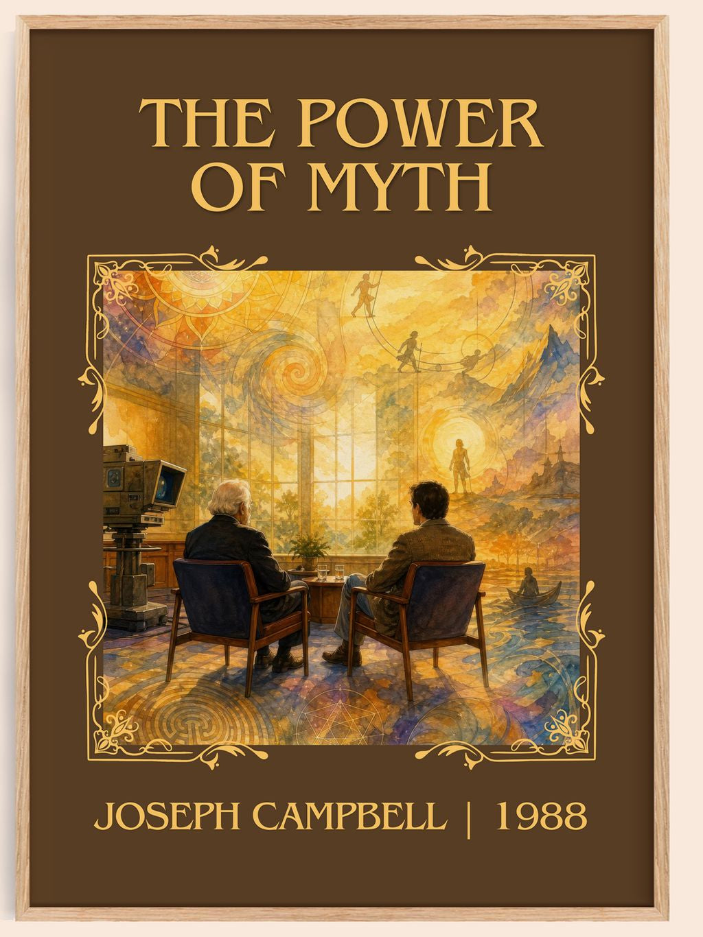 The Power of Myth Classic Book Art Print by Joseph Campbell – book poster