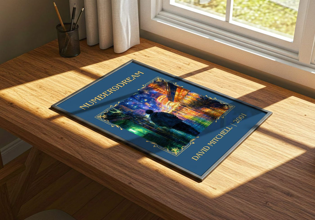 Number9Dream Classic Book Art Print by David Mitchell – print on a sunlit desk