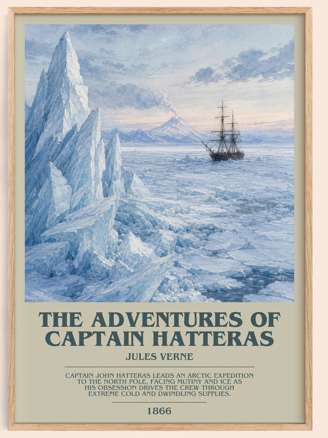 The Adventures Of Captain Hatteras Bookish Wall Art by Jules Verne