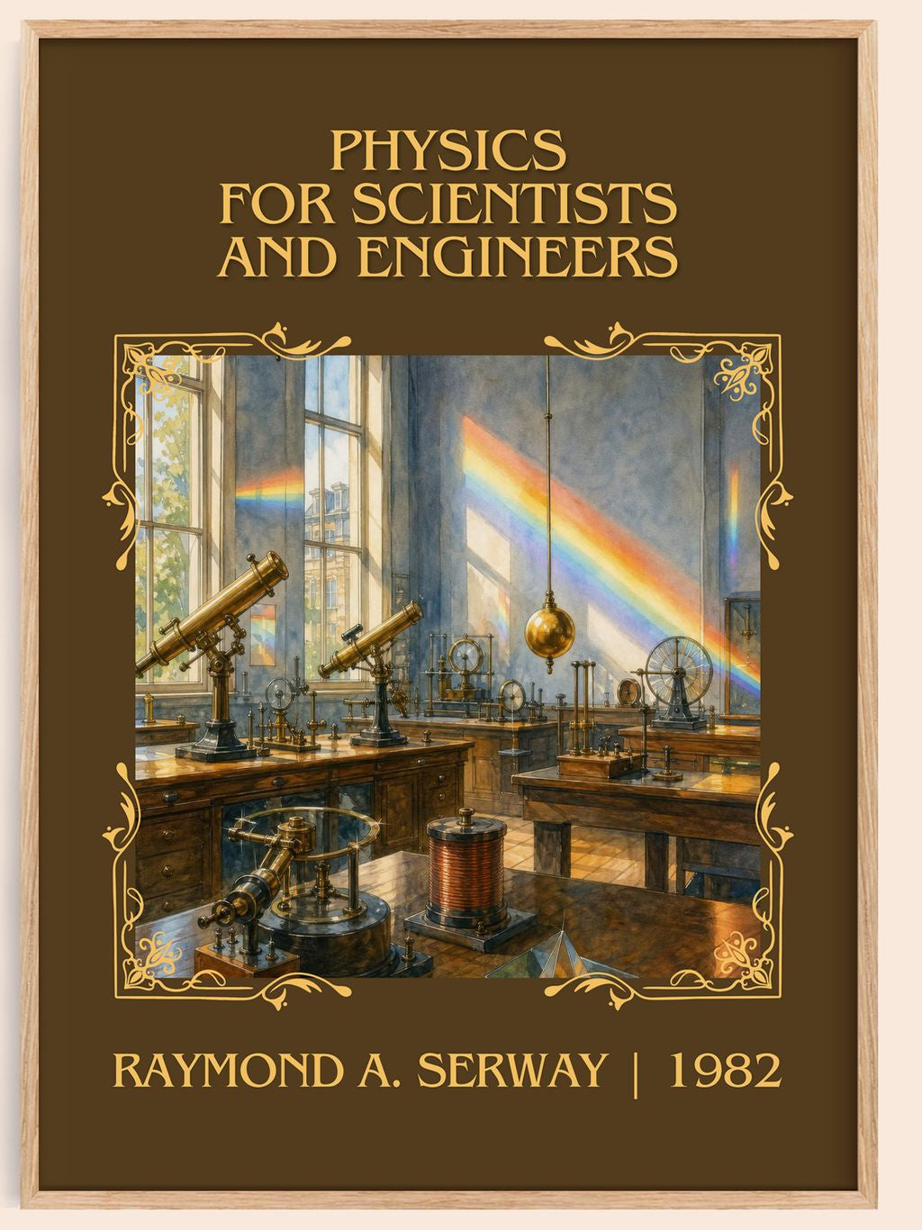 Physics for scientists and engineers Classic Book Art Print by Raymond A. Serway – book poster
