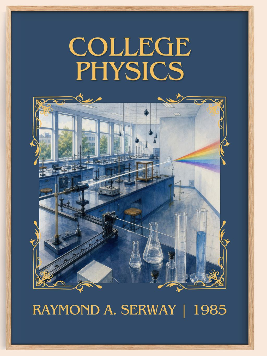 College physics Classic Book Art Print by Raymond A. Serway – book poster