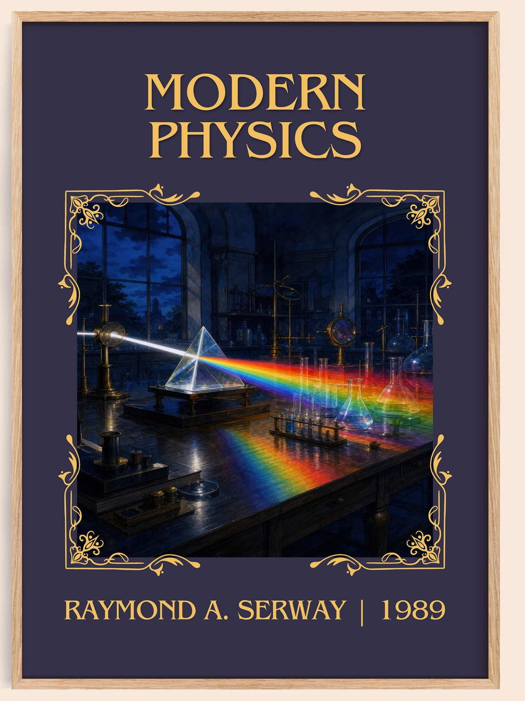Modern Physics Classic Book Art Print by Raymond A. Serway – book poster