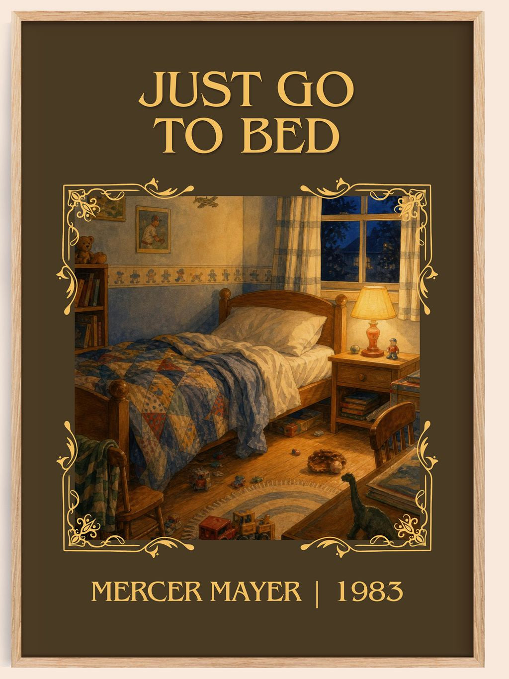 Just Go to Bed Classic Book Art Print by Mercer Mayer – book poster