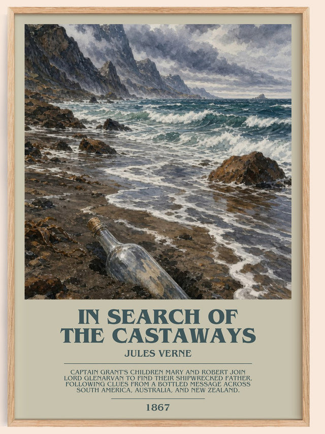 In Search Of The Castaways Bookish Wall Art by Jules Verne