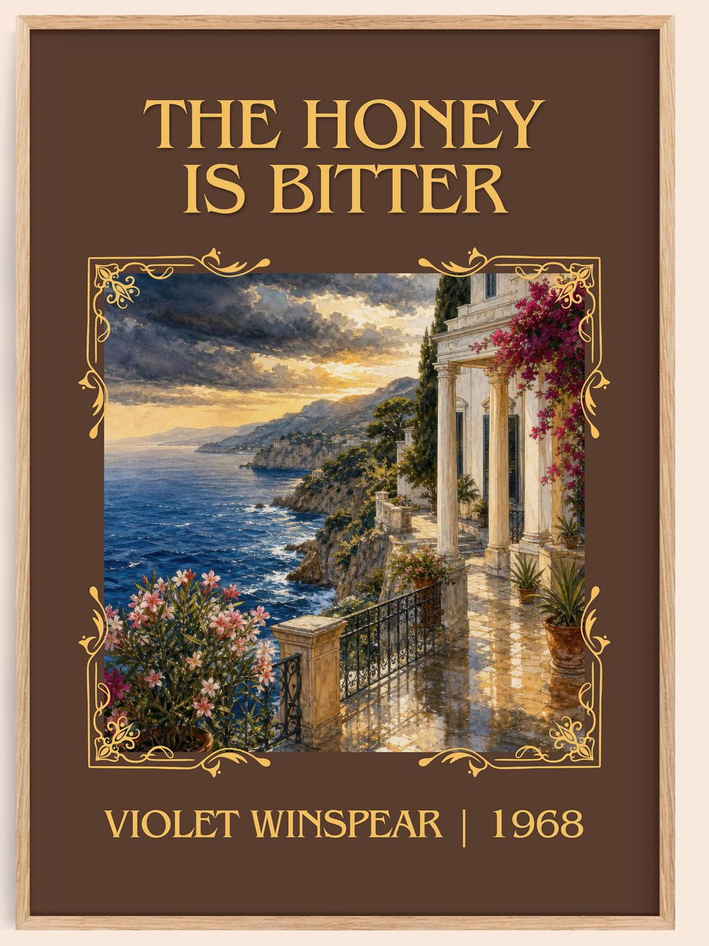 The Honey is Bitter Classic Book Art Print by Violet Winspear – book poster