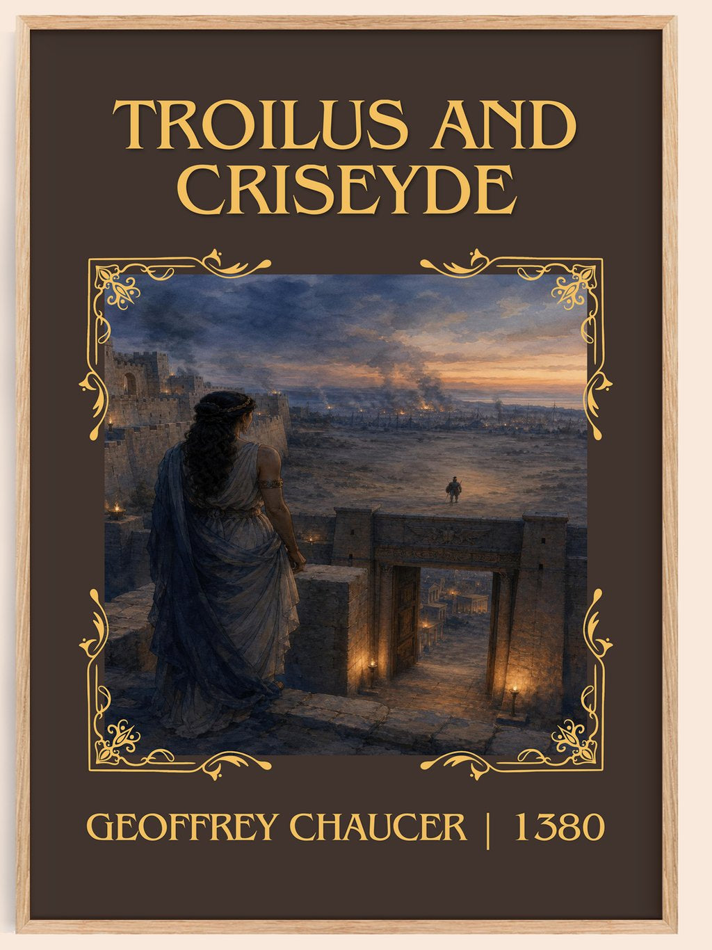 Troilus and Criseyde Classic Book Art Print by Geoffrey Chaucer – book poster