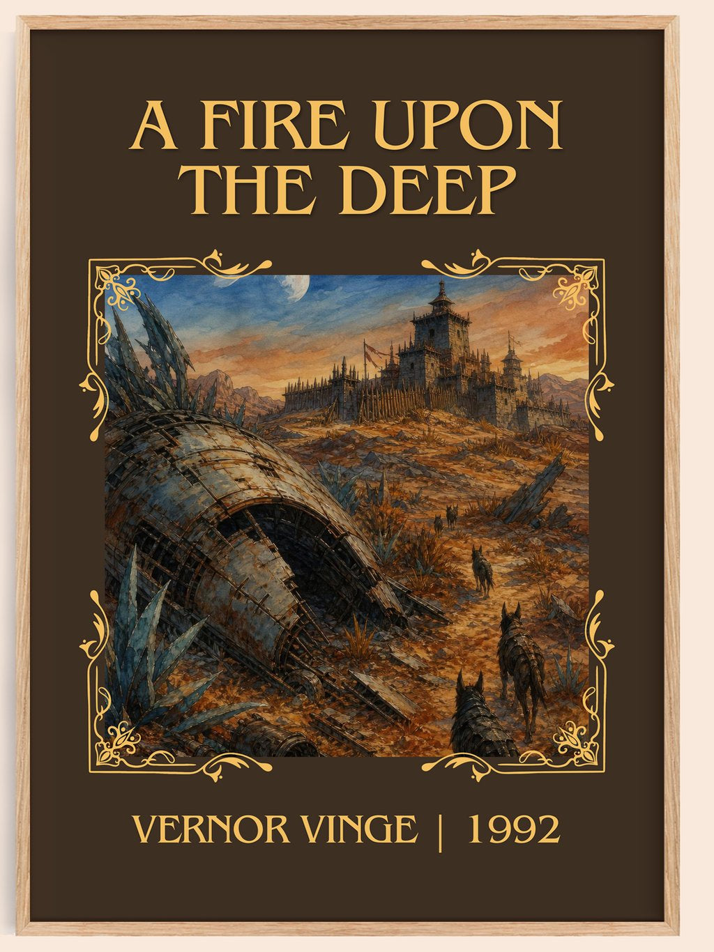 A Fire upon the Deep Classic Book Art Print by Vernor Vinge – book poster