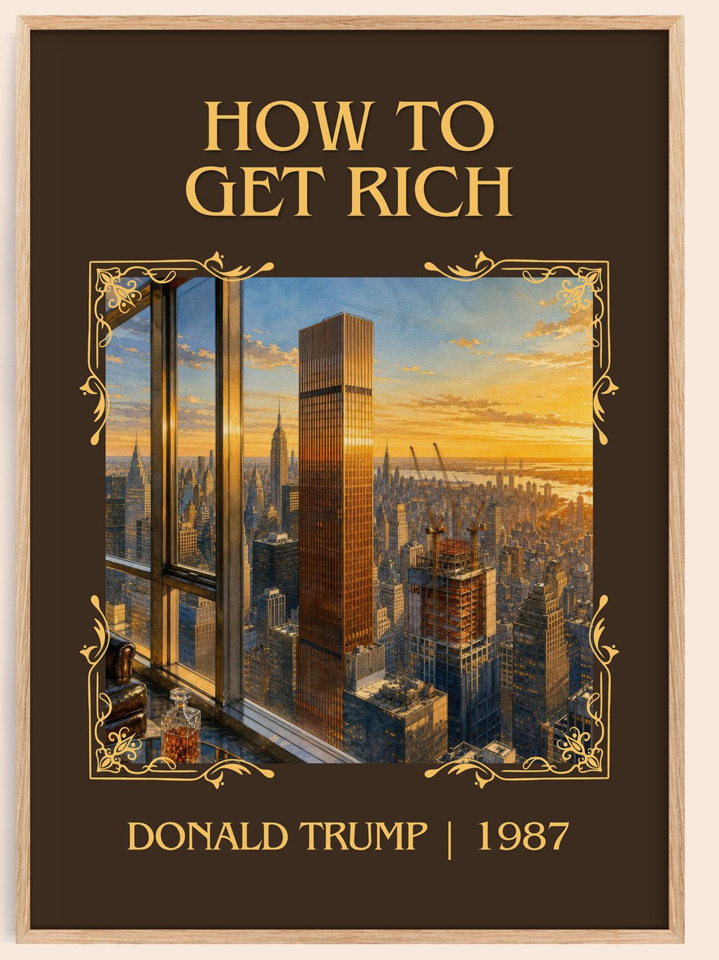 How to Get Rich Classic Book Art Print by Donald Trump – book poster