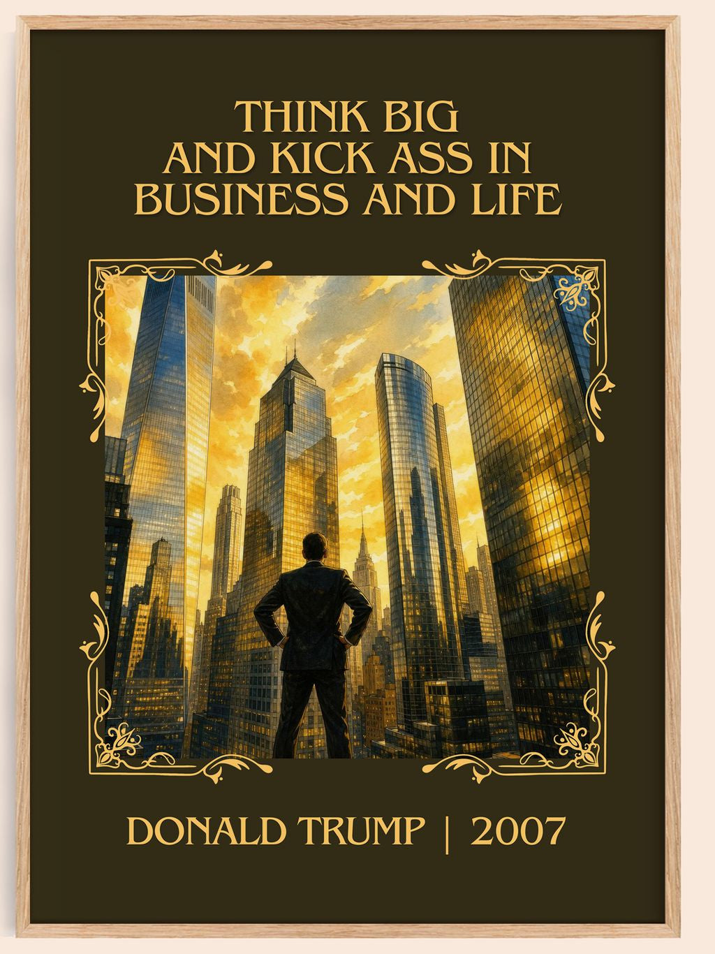 Think big and kick ass in business and life Classic Book Art Print by Donald Trump – book poster