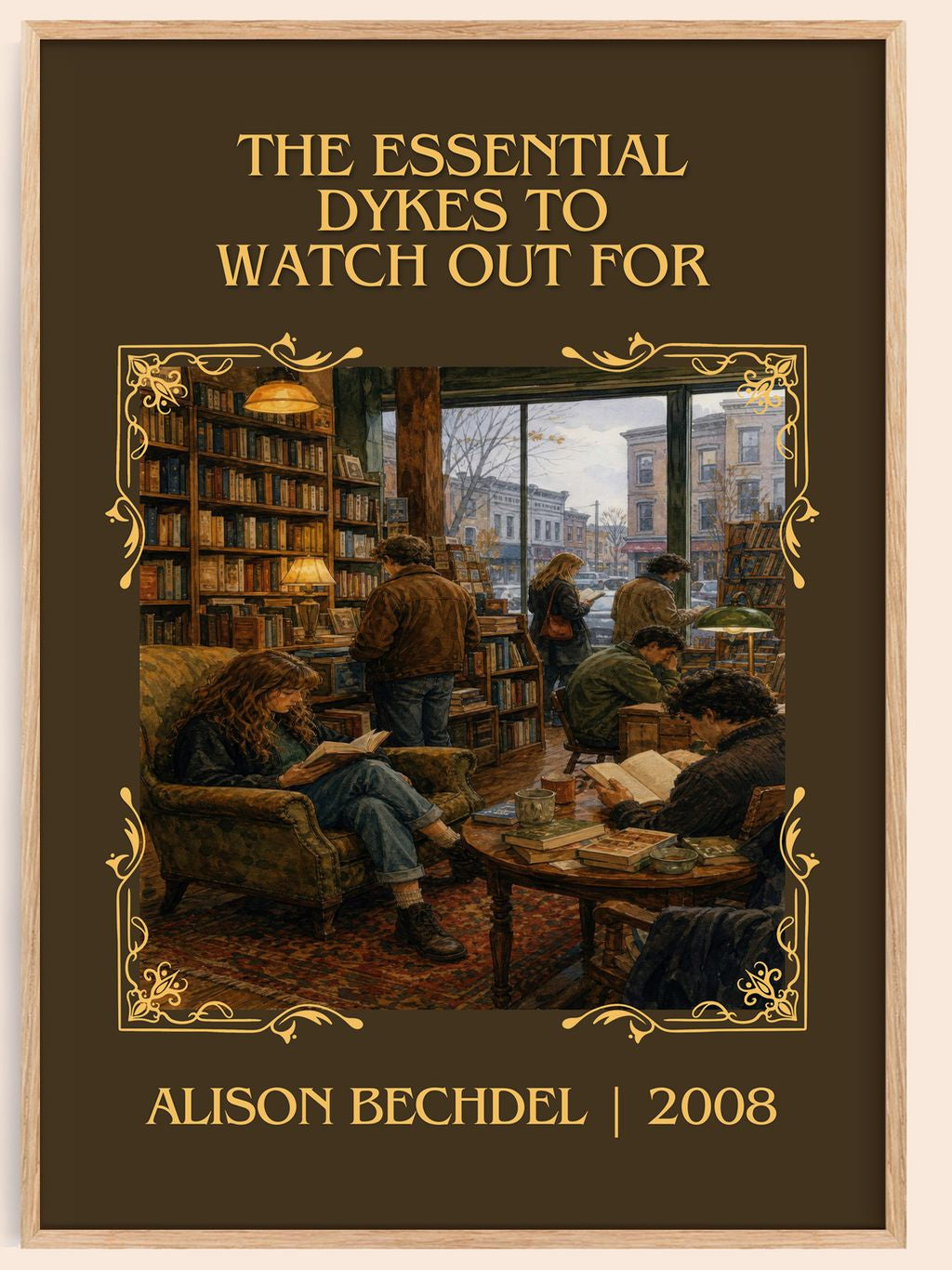 Essential Dykes to Watch Out For Classic Book Art Print by A. Bechdel – book poster